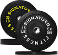 Fitvids Olympic Bumper Plates Set, 2" Weight Plates for Strength Training & Weightlifting, Paris or Set or Set with Barbell, Multiple Options