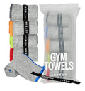 Acteon Microfiber Gym Towels 5 Pack, Quick Dry Silver ION Odor-Free Sweat Towel, Super Absorbent Fast Drying for Men & Women, Workout, Yoga, Running, Hiking, Travel – 16x30.5 Inch