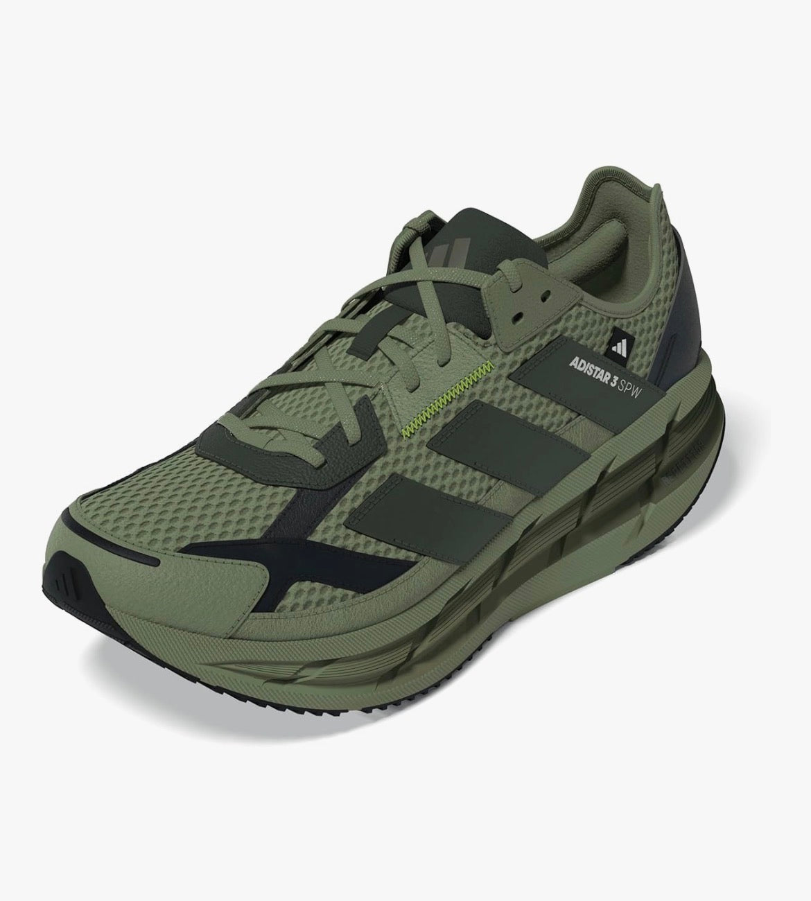 adidas Mens Adistar 3 Sportswear Running Sneakers Shoes - Green