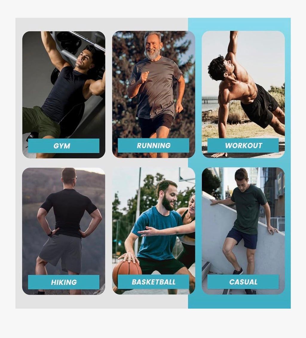 2 PACK Men's Gym Workout Shorts - 5'' Quick Dry Athletic Running Shorts