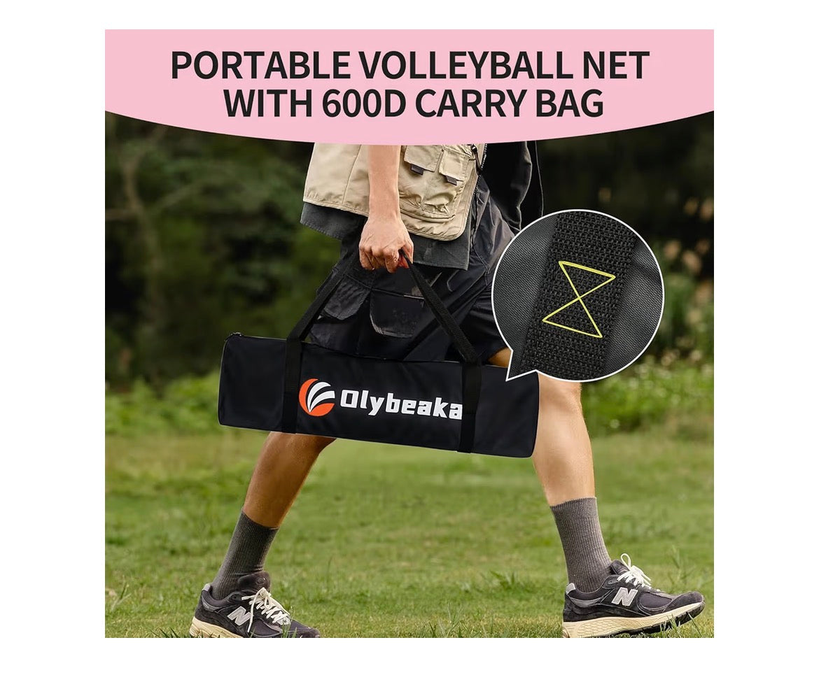 20FT Outdoor Volleyball Net Set System for Backyard Beach with Anti-Sagging Net