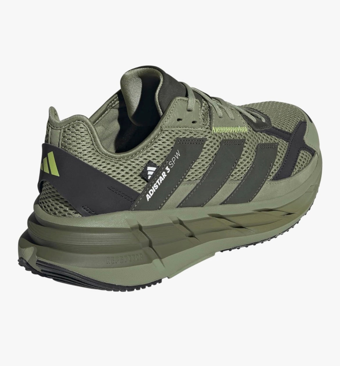 adidas Mens Adistar 3 Sportswear Running Sneakers Shoes - Green