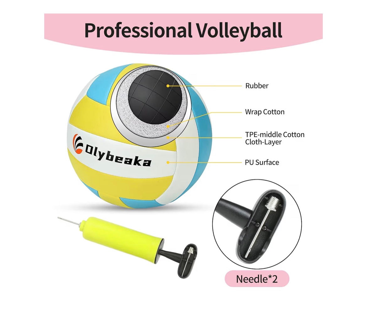 20FT Outdoor Volleyball Net Set System for Backyard Beach with Anti-Sagging Net