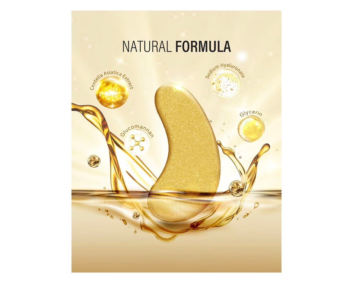 24k Gold Under Eye Patches (25 Pairs), eye mask, Collagen Skin Care Products, Eye Patches for Puffy Eyes, eye masks for dark circles and puffiness