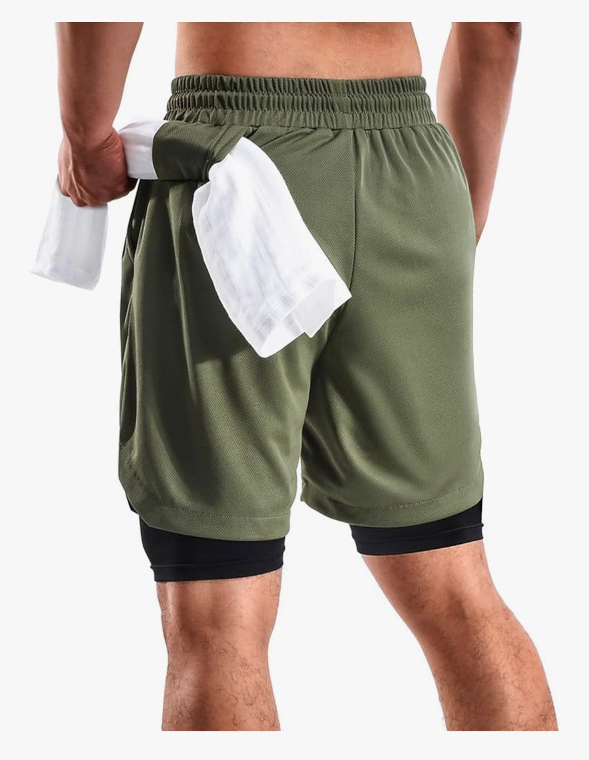 2 in 1 Mens Shorts Casual 2 Pack