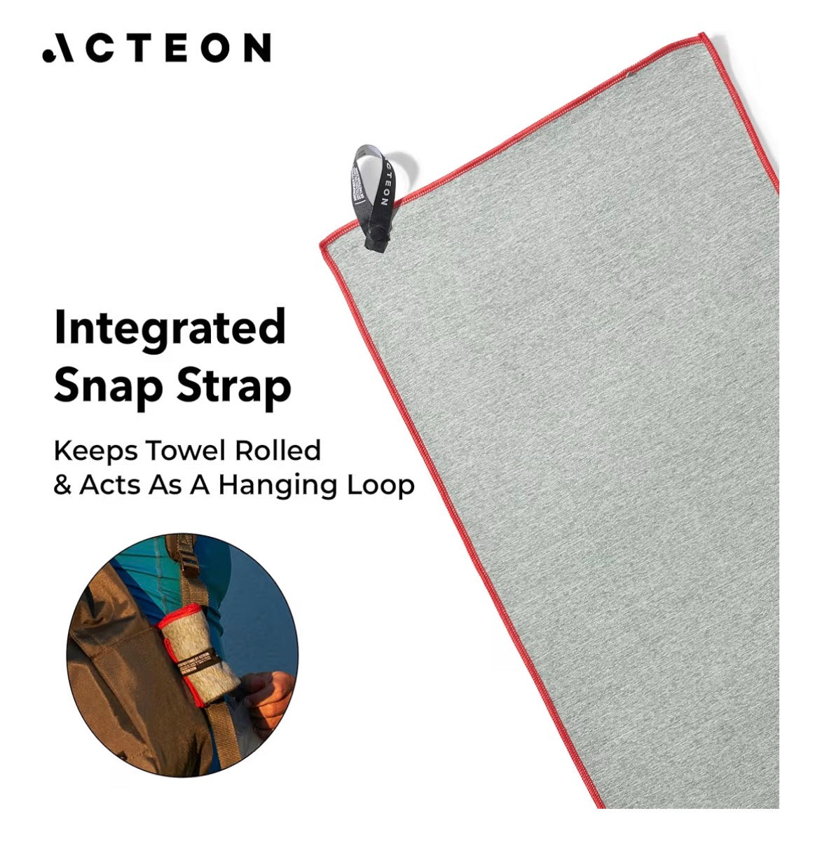 Acteon Microfiber Gym Towels 5 Pack, Quick Dry Silver ION Odor-Free Sweat Towel, Super Absorbent Fast Drying for Men & Women, Workout, Yoga, Running, Hiking, Travel – 16x30.5 Inch