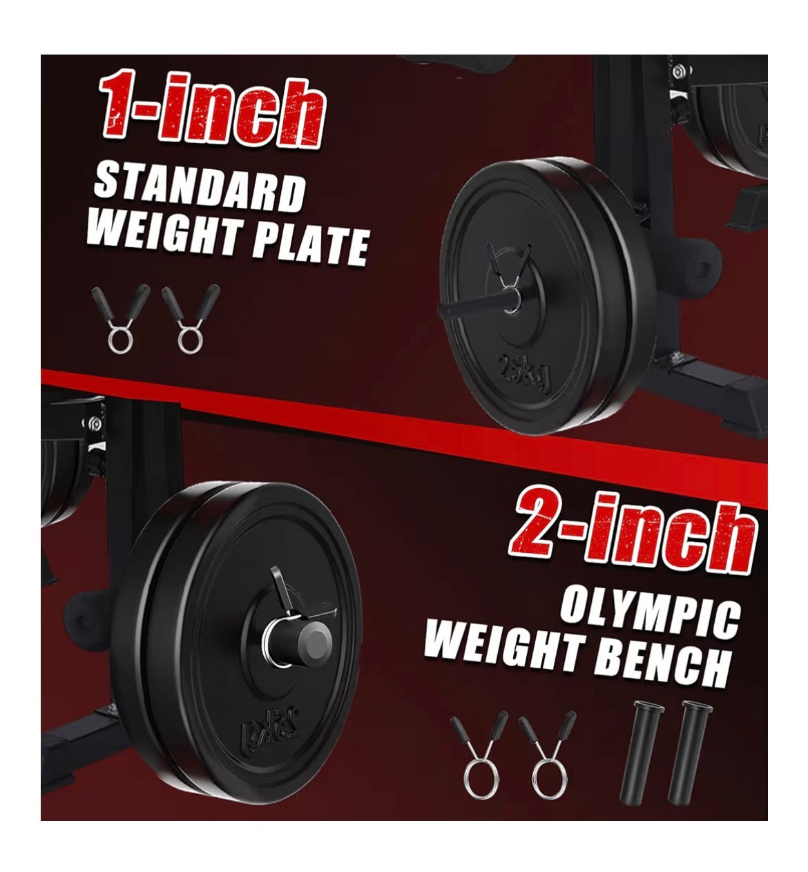 1500LBS 8 in 1 Weight Bench Set with Leg Extension/Curl and Preacher Curl, Bench Press Set and Barbell Rack with Safety Bar Catches,