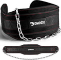 DMoose Fitness Dip Belt for Weight Lifting, Pullup, Squats & Dips - 36" Robust Steel Chain, Comfortable Neoprene Padding Supports 350lbs - Gym Weight Belt for Strength Training Workout & Weightlifting